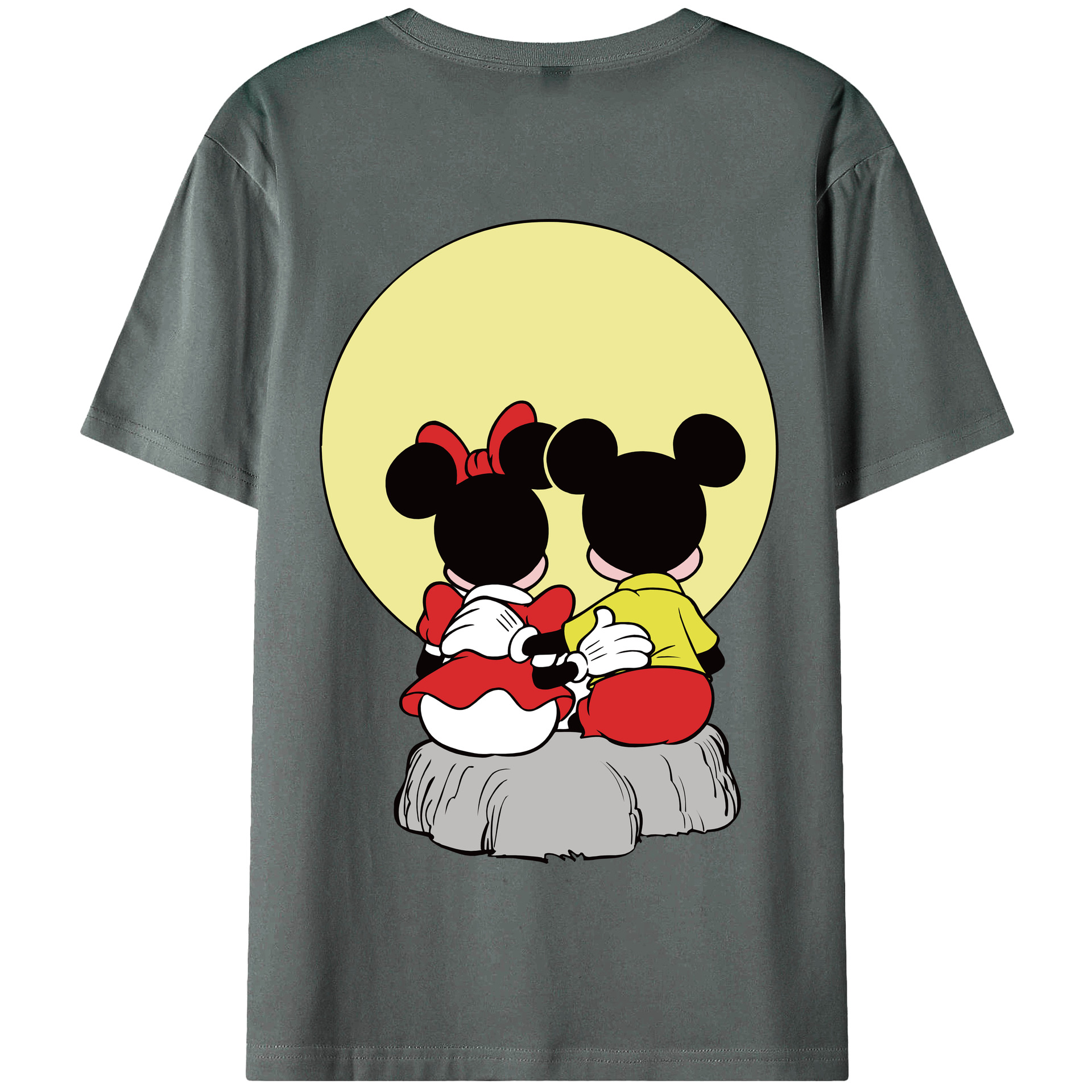 （画像用） ミッキーマウス Mickey Mouse 綿100％半袖Tシャツ（背面プリント）
